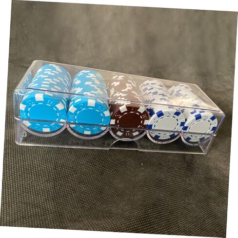 Nuobesty Multi Function Poker Chip Holder مربع تخزين شفاف للرقائق منظمة ملائمة للوصول إلى سهولة الوصول إليها in Saudi Arabia
