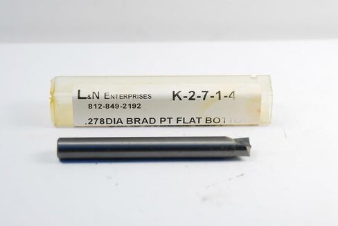 .2785 × 27/16 OAL 2 Flute Brad Point Bottom Drill 3/16 عمق قطع الكربيد in Saudi Arabia