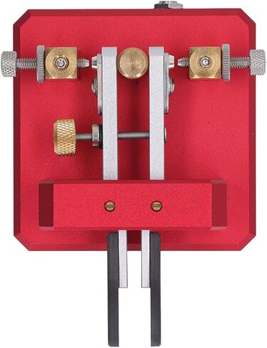 CW Key, Automatic Morse Code Key with Carbon Fiber Paddles, Silver (Blue) (Red) in Saudi Arabia