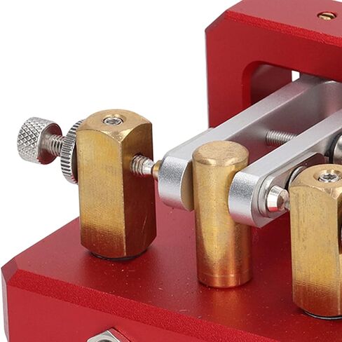 CW Key, Automatic Morse Code Key with Carbon Fiber Paddles, Silver (Blue) (Red) in Saudi Arabia