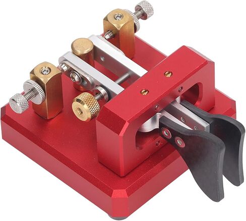 CW Key, Automatic Morse Code Key with Carbon Fiber Paddles, Silver (Blue) (Red) in Saudi Arabia