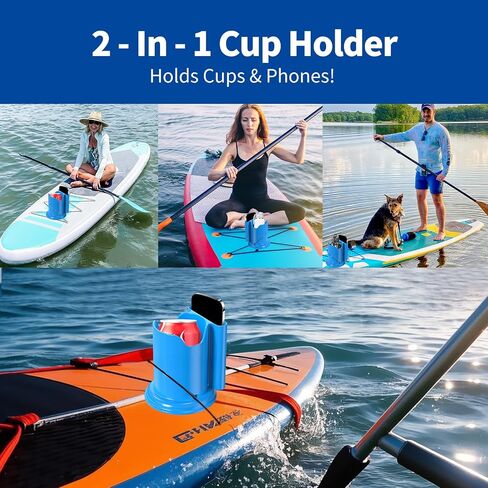 حامل كأس Paddle Board-حامل مشروب قوارب الكاياك لـ SUP ، وملحقات لوح التجديف ، وحامل كوب مرن غير معزوب مع تصميم مضاد للانزلاق ، و TPE الشاق ، والكاياك آند مجداف. in Kuwait