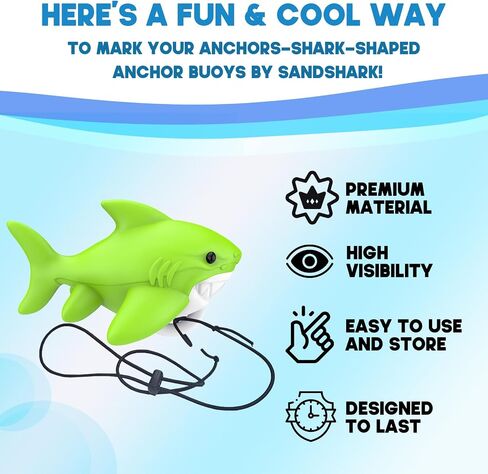 Shark-Shaped Floating Anchor Marker Buoy High-Visibility & Durable PVC Anchor Float for Kayaks, Boats & Jet Skis – Lightweight & Easy to Use Prevents Anchor Accidents in Shallow Water in Saudi Arabia
