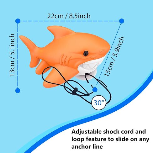 Shark-Shaped Floating Anchor Marker Buoy High-Visibility & Durable PVC Anchor Float for Kayaks, Boats & Jet Skis – Lightweight & Easy to Use Prevents Anchor Accidents in Shallow Water in Saudi Arabia