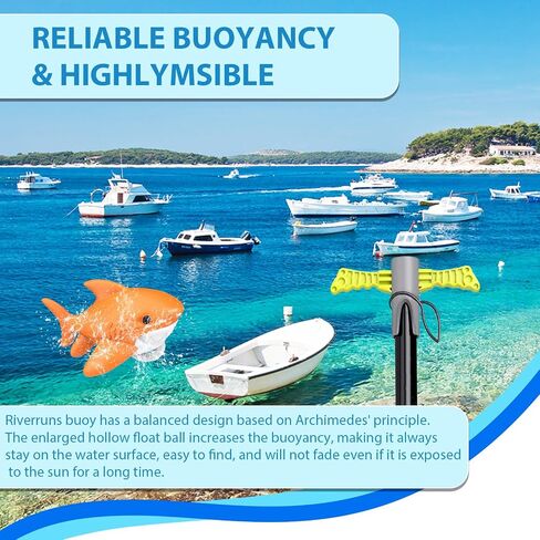 Shark-Shaped Floating Anchor Marker Buoy High-Visibility & Durable PVC Anchor Float for Kayaks, Boats & Jet Skis – Lightweight & Easy to Use Prevents Anchor Accidents in Shallow Water in Saudi Arabia