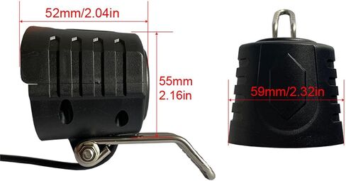 4 Pin Plug Electric Scooter Front Light with 4 Light Beads, 36V 48V 52V 60V Electric Bike Headlight with Horn, 12W Mini Ebike Front Lights with 1.5M Wire for Motorcycle in Saudi Arabia