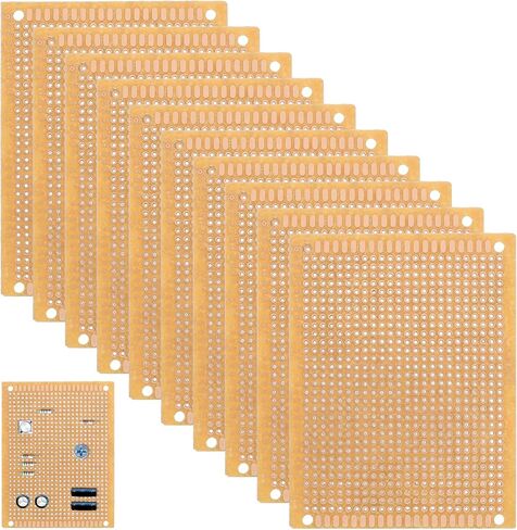 10 PCS 70mm x 90mm PCB Board Prototype Kit, Universal Printed Circuit Board, Copper Stripboards Prototype Perfboard for Electronic Experiment and DIY Soldering Electronic Projects in Saudi Arabia
