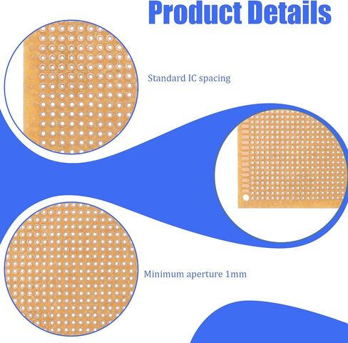 10 PCS 70mm x 90mm PCB Board Prototype Kit, Universal Printed Circuit Board, Copper Stripboards Prototype Perfboard for Electronic Experiment and DIY Soldering Electronic Projects in Saudi Arabia