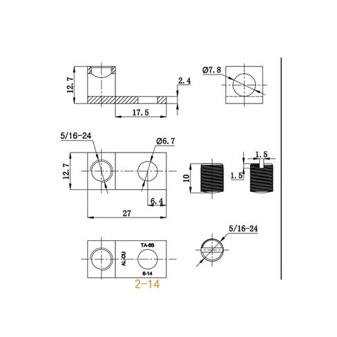 كتلة الطرفية النحاسية من الألومنيوم الطرفية المصنوعة من الألومنيوم المحطة الطرفية LUG 4-14 AL6061 in Kuwait
