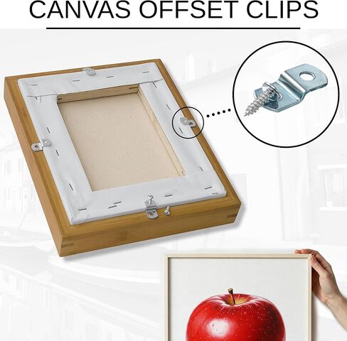 Canvas إزاحة مقاطع إطار صورة ، 8 عبوات [اختر حجم الإزاحة الخاص بك]-أجهزة z-bracket لتأطير العلم ، 8 براغي (1/4 "الإزاحة) in Kuwait