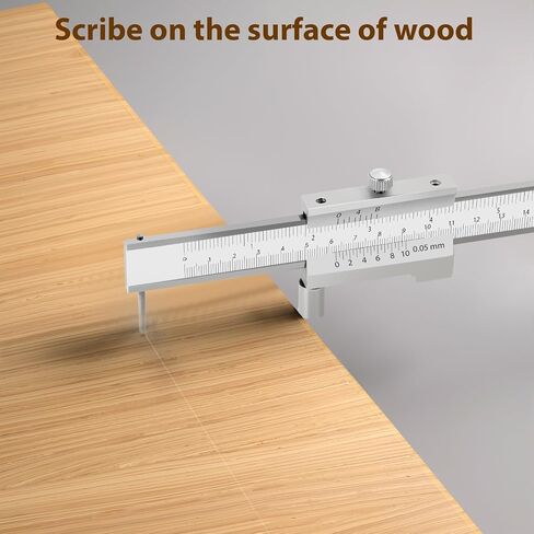 8 inch Metal Scriber Caliper, Accuracy of 0.05 mm Dual Scale Parallel Crossed Caliper Scribing Iron,Steel,Wood, Marking Gauge with 2 Carbide Scriber/Needle Metal Scribe Tool in Saudi Arabia