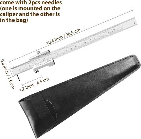 8 inch Metal Scriber Caliper, Accuracy of 0.05 mm Dual Scale Parallel Crossed Caliper Scribing Iron,Steel,Wood, Marking Gauge with 2 Carbide Scriber/Needle Metal Scribe Tool in Saudi Arabia