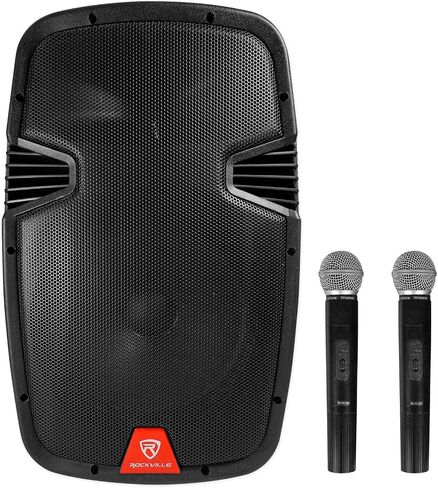 Rockville RAM12BT 12 "قابلة للشحن مدعوم 600W PA مكبر صوت+2 MICs+Bluetooth+حامل in Saudi Arabia