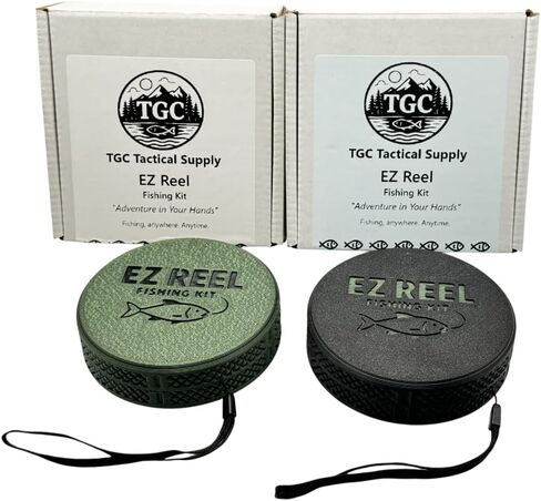 ez reel-frish kit- حجم الجيب- خط اليد- بكرة الصيد | طقم الصيد في نهاية المطاف المدمجة لمشي لمسافات طويلة والبقاء والمغامرة. in Saudi Arabia