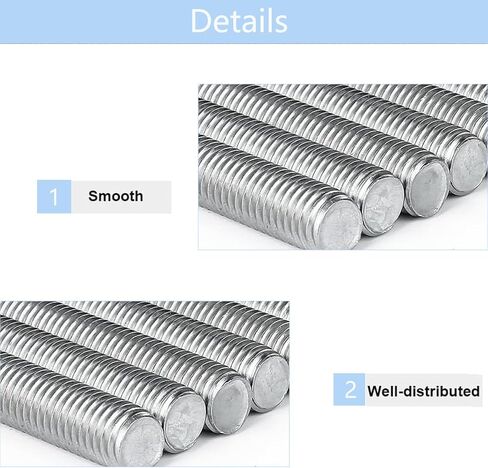من الأعلى 2pcs M8-1.25 × 120 مم قضبان مصنوعة من الفولاذ المقاوم للصدأ بالكامل ، خيوط اليد اليمنى ، لبراغي المرساة ، المشابك ، الشماعات والبلاط u in Saudi Arabia