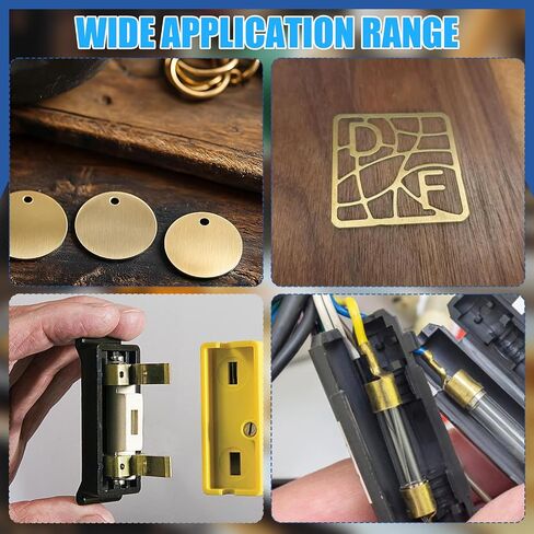 Glarks 10pcs L x W x T 5.9 x 0.98 x 0.012’’ Rectangular Brass Shim Stock Assortment, Brasses Strips Metal Shims Brass Sheet, Shim Stock Sheet for Trim Gap Filler/DIY/Industrial Use in Saudi Arabia
