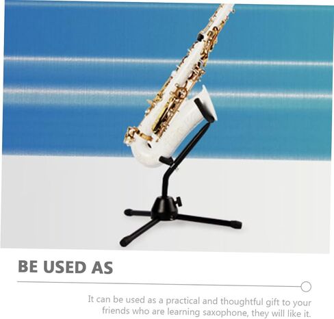 Folding Alto Saxophone Stand with Soft Sponge Cushion Durable Saxophone Holder Bracket for Home Music Rooms and Performance Display Scratch Resistant Rack for Reliable Instrument in Saudi Arabia