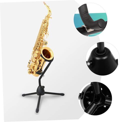 Folding Alto Saxophone Stand with Soft Sponge Cushion Durable Saxophone Holder Bracket for Home Music Rooms and Performance Display Scratch Resistant Rack for Reliable Instrument in Saudi Arabia
