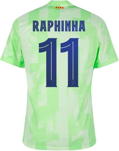 Raphinha #11 Green 3rd Kit Soccer Jersey for Men Fan Version in Saudi Arabia