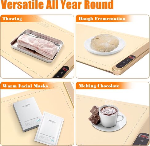 Upgrade Graphene Heating Mat for Food - 24x14.5 Inch Large Electric Warming Tray with 6 Temp Settings & Timer, Auto Shut-Off, Portable Silicone Warmer for Parties, Buffets, Camping in Saudi Arabia