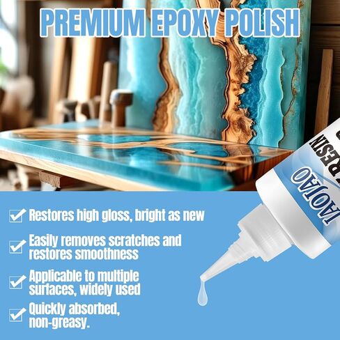 JAOJAO Resin Cleaner, Epoxy Remover Quick Dissolving Remove Uncured Resin and Glue From the Surfaces of Tools Desktop For Artists Resiners in Kuwait