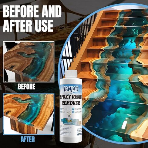 JAOJAO Resin Cleaner, Epoxy Remover Quick Dissolving Remove Uncured Resin and Glue From the Surfaces of Tools Desktop For Artists Resiners in Kuwait