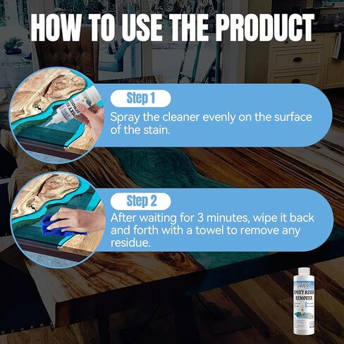 JAOJAO Resin Cleaner, Epoxy Remover Quick Dissolving Remove Uncured Resin and Glue From the Surfaces of Tools Desktop For Artists Resiners in Kuwait