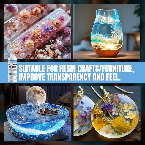 JAOJAO Resin Cleaner, Epoxy Remover Quick Dissolving Remove Uncured Resin and Glue From the Surfaces of Tools Desktop For Artists Resiners in Kuwait