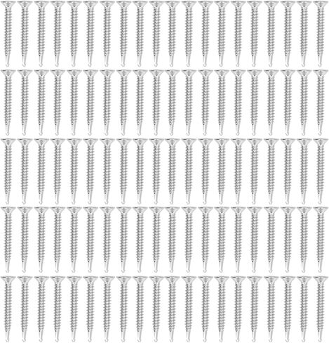Stainless Steel Countersunk Drill Screws 100PCS, Cross Screw Assortment, 38mm Standard Length for Various Applications (M4.2-18) in Saudi Arabia