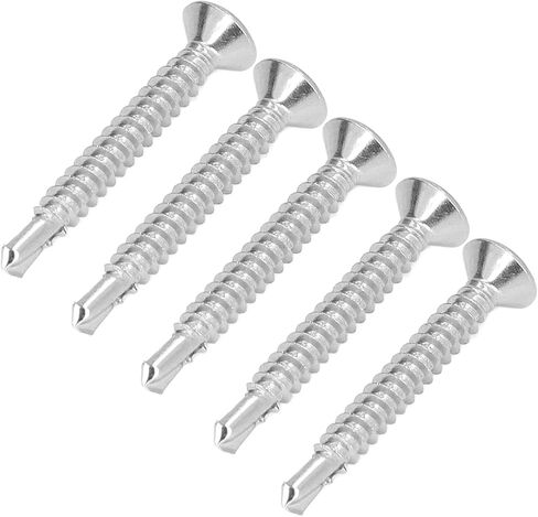 Stainless Steel Countersunk Drill Screws 100PCS, Cross Screw Assortment, 38mm Standard Length for Various Applications (M4.2-18) in Saudi Arabia