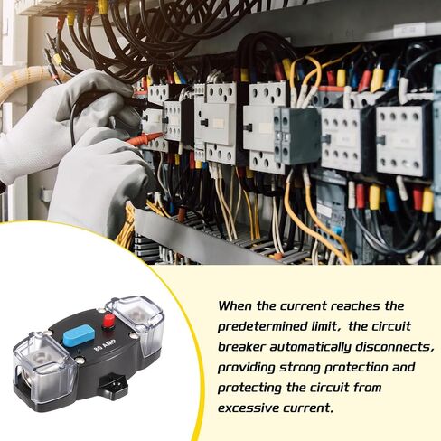 Dmiotech 1 مجموعة 12-48V 250A قاطع الدائرة ، يدويًا مفتاح حماية الحمل الزائد مع سداسي وجع ميني الكسور الكهربائية حامل الصمامات للقوارب RV CAR in Saudi Arabia