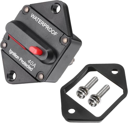 Dmiotech 80a قاطع الدائرة ، 12-48 فولت DC حاملي الصمامات المضمونة على الإنترنت العاكس مع قذيفة مطاطية زر إعادة تعيين لنظام الصوت البحري للحماية الزائدة in Saudi Arabia