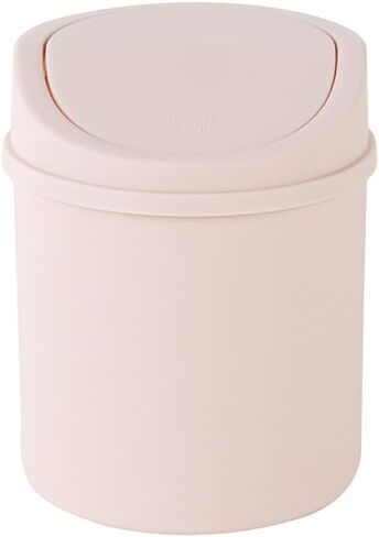 Mini Desktop Trash can Table roll Swing Cover Small Scissors Pencil Home Office Storage Accessories(Gray) in Saudi Arabia