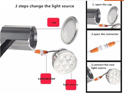 1pcs LED 24V/220V Machine Tool Light Strong Magnetic Ultra Bright Lighting Workshop CNC Machine Tool Light(24V Iron-Black_5w) in Saudi Arabia