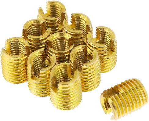 Brass Bushing Bushings and Inserts 10pcs M8 X M5 Self Tapping Threaded Insert 302 Slotted Type Screw Bushing for Thread Repair in Saudi Arabia