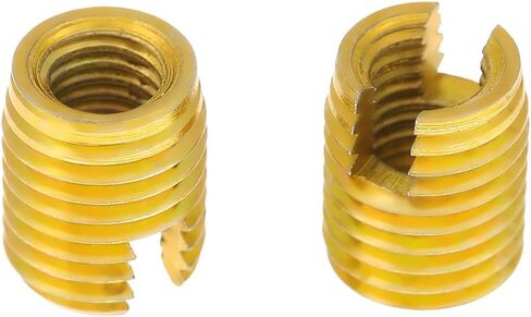 Brass Bushing Bushings and Inserts 10pcs M8 X M5 Self Tapping Threaded Insert 302 Slotted Type Screw Bushing for Thread Repair in Saudi Arabia
