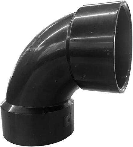 Lesso 4 inch 90 Degree Elbow HUBxHUB,Malleable ABS Pipe Fittings For duct reducer connection of drainage system | Connects Drainage System Components Black 1pack in Saudi Arabia