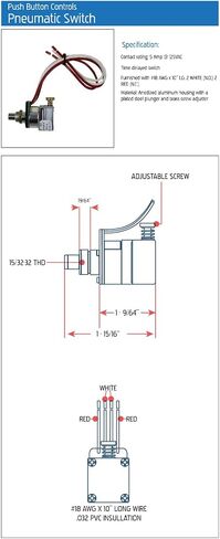 750 Adjustable Time Delay Switch, Pneumatic, Push Plate Control - Made in The USA in Saudi Arabia