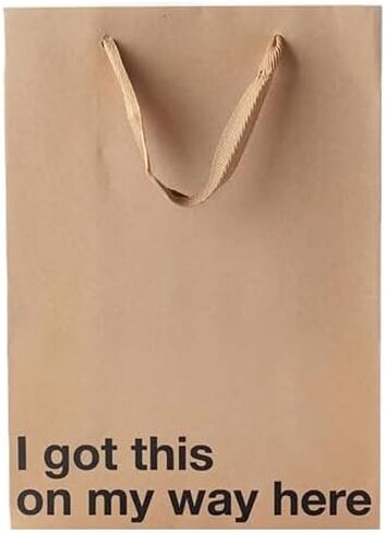 MilkToast Brands Funny Gift Bag 11 x 8 x 4 inch – Brown Kraft Paper Bag with 'I tried' Print – Gag Gift Wrap for Birthdays, Holidays, Office Parties – Party Gift Wrap for Mother's Day, Father's Day in Kuwait