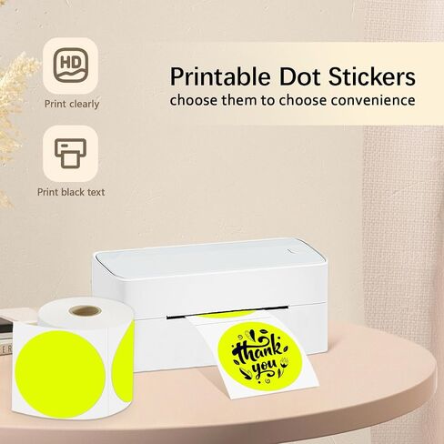 3 X 3 Inch Round Thermal Labels Circle Color Coding Labels Printable Waterproof 500PCS Round Stickers Adhesive Writable for Office, Garage, DIY Sticker, Barcodes, Name Tag, Fluorescent Pink in Saudi Arabia