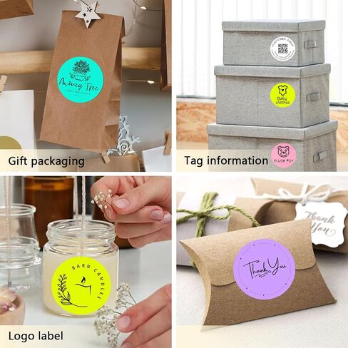 3 X 3 Inch Round Thermal Labels Circle Color Coding Labels Printable Waterproof 500PCS Round Stickers Adhesive Writable for Office, Garage, DIY Sticker, Barcodes, Name Tag, Fluorescent Pink in Saudi Arabia