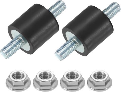 UXCELL 2PCS M6 × 18 ملم حوامل مطاطية ، 20 × 20 مم أسطواني مضاد للاهتزاز ترصيع in Kuwait