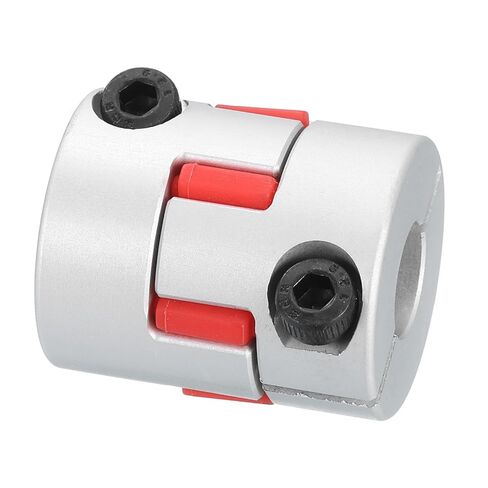 UXCELL D25 L30 6MM إلى 9.5 مم عمود البرقوق المرن اقتران موصل محرك الألومنيوم مرن مقرن عنكبوت مرن لآلة CNC الطابعة ثلاثية الأبعاد ومحرك السهود المؤازرة (نغمة الفضة/الأحمر) in Kuwait