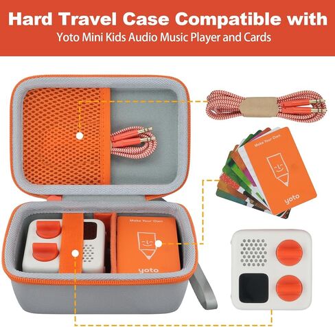 khanka Travel Case for Yoto Mini Player 2024 Edition, Hard Carrying Case Compatible with Yoto Mini Player Kids Bluetooth Audio Player, Case Only (Grey) in Saudi Arabia