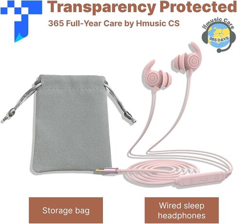 Hmusic USB C Wired Sleep Earbuds, 2g Lightweight Earphones for Side Sleeper in Saudi Arabia