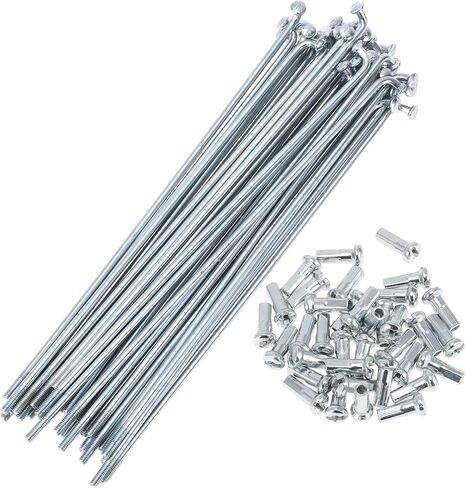 36 Set 13G Bicycle Spokes 131mm Bike Wheel Spokes Galvanized Carbon Steel Silver Tone in Saudi Arabia