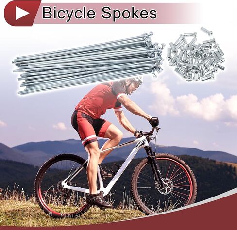 36 Set 13G Bicycle Spokes 131mm Bike Wheel Spokes Galvanized Carbon Steel Silver Tone in Saudi Arabia
