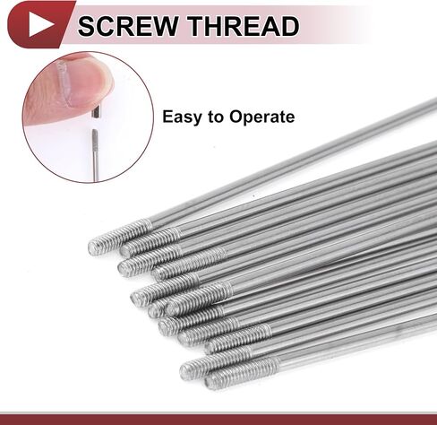 12 Set 14G Bicycle Spokes 280mm Bike Wheel Spokes 304 Stainless Steel Silver Tone in Saudi Arabia