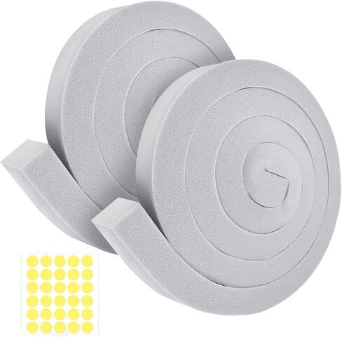 2packs شريط رغوة مكيف الهواء مع مادة لاصقة ، 1''x1'x 6.5 ft نافذة الطقس ، وارتفاع المرونة AC مجموعة SEAL SEAL عزل الرغوة لصيف الشتاء (6.5 قدم × 2 لفات ، أسود) in Kuwait