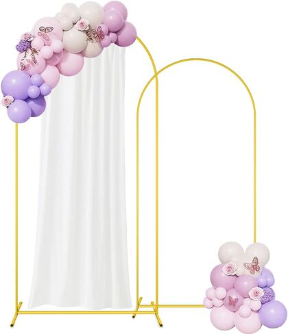 مفتوح القوس الخلفي Stand Gold Metal Arch Stand 7.2 قدم قوس البالون Stand U أقواس زفاف مزدوجة لحفل الاحتفال in Kuwait